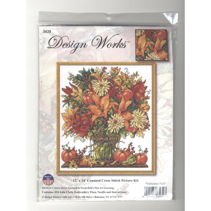 3439 Design Works Набір для вишивки рахунковим хрестиком - Казкова осінь 30,5x35,6 см, Aida14