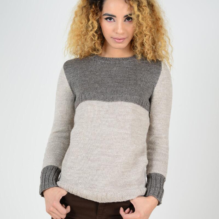 344 Пряжа Mondial BioLanaFine, 50г - 175м, коричнево-сірий, 100% вовна