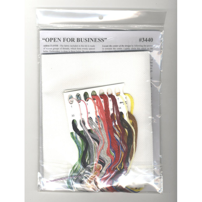 3440 Design Works Набір для вишивки рахунковим хрестиком - Відкрито для бізнесу 45,72x35,6 см, Aida14