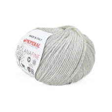 346 Пряжа Mondial BioLanaFine, 50г - 175м, сіра-перлина, 100% вовна