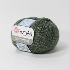 346 Пряжа Silky Wool 25гр - 190м (Хакі) YarnArt