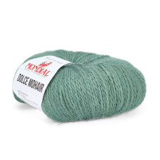 349 Пряжа Mondial Dolce Mohair, 50г - 150м, блакитна, 60% кід мохер, 40% акрил