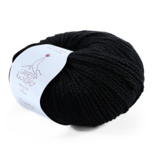 35 Пряжа Laines du Nord Twist, 100г - 125м, чорний, 70% вовна, 30% акрил