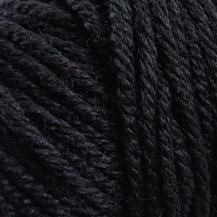 35 Пряжа Laines du Nord Twist, 100г - 125м, чорний, 70% вовна, 30% акрил