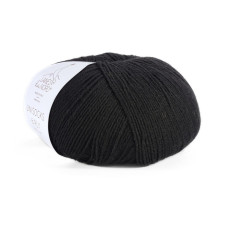 35 Шкарпеткова Пряжа Laines du Nord Unisock 6 PLY, 100г - 400м, чорний, 75% вовна, 25% нейлон