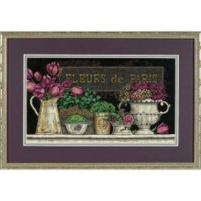 35093 Dimensions Набір для вишивки рахунковим хрестиком - Квіти Парижу Fleurs de Paris 36x20 см, Aida14