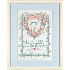 35125 Dimensions Набір для вишивки рахунковим хрестиком - Об'єднані коханням United in Love Wedding Record 25x36 см, Aida14