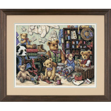 35151 Dimensions Набір для вишивки рахунковим хрестиком - Ведмедики і гудзики 41x30 см, Aida 18 ct