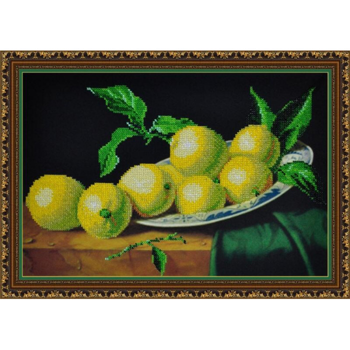 Р-212 Натюрморт з лимонами. Картини бісером. Набір для вишивання бісером