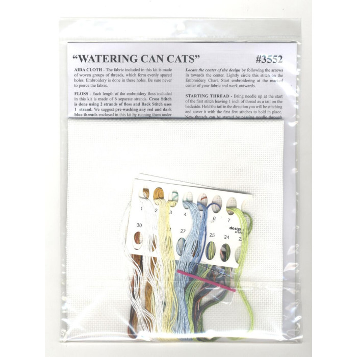 3552 Design Works Набір для вишивки рахунковим хрестиком - Кішки з лійкою 30,48x30,48 см, Aida14