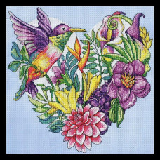 3571 Design Works Набір для вишивки рахунковим хрестиком - Колібрі 10x10 см, Aida14