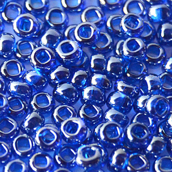 66300 10/0 чеський бісер Preciosa, 50 г, синій, прозорий глазурований