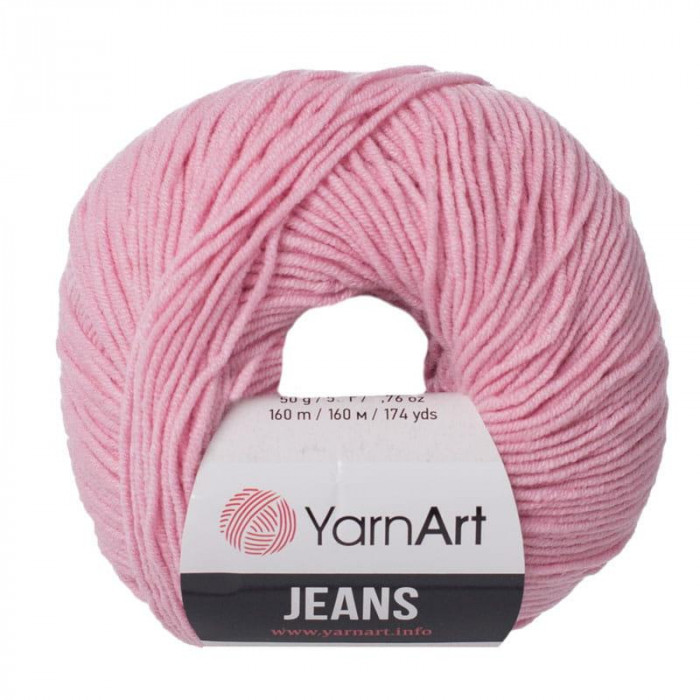 36 Пряжа Jeans 50гр - 160м (Світло-рожевий) YarnArt