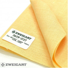 3609/2127 Канва Belfast 32 Zweigart, осінній жовтий, ширина - 140 см, 100% льон