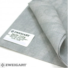 3609/7729 Канва Belfast Vintage Linen 32 Zweigart, вінтажний сірий , ширина - 140 см, 100% льон