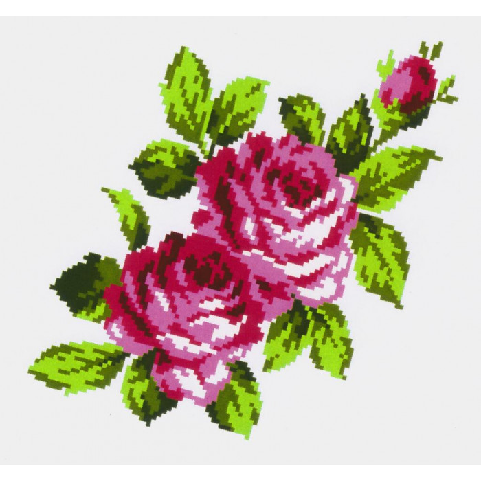 K296 Букет троянд (20х30 см). Confetti. Водорозчинний флізелін з малюнком