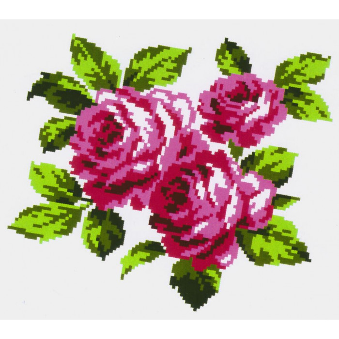 K301 Букет троянд (20х30 см). Confetti. Водорозчинний флізелін з малюнком