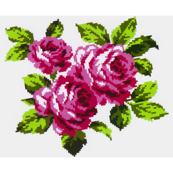K302 Букет троянд (20х30 см). Confetti. Водорозчинний флізелін з малюнком