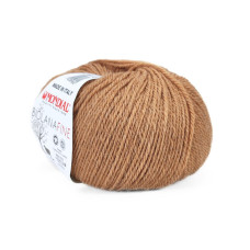 367 Пряжа Mondial BioLanaFine, 50г - 175м, коричневий, 100% вовна