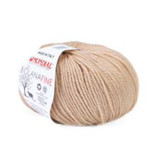 368 Пряжа Mondial BioLanaFine, 50г - 175м, бежевий, 100% вовна
