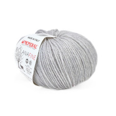 370 Пряжа Mondial BioLanaFine, 50г - 175м, блакитно-сірий, 100% вовна
