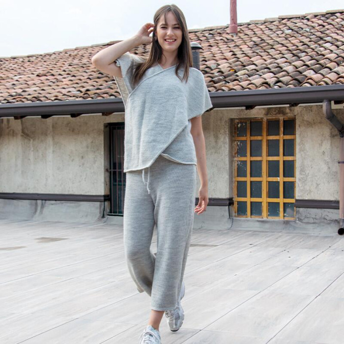 370 Пряжа Mondial BioLanaFine, 50г - 175м, блакитно-сірий, 100% вовна