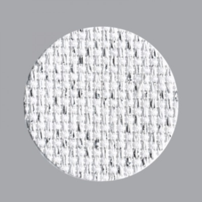 3706/17 канва, відріз 36x46 см, Star-Aida 14 Zweigart, білий зі срібним люрексом, 100% бавовна