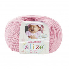 371 Пряжа Baby Wool 50гр - 175м (світло-рожевий). Alize(Знятий з виробництва)