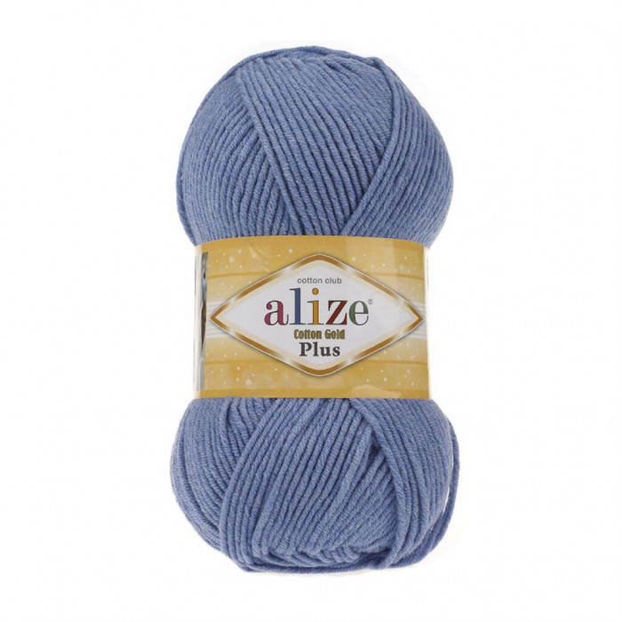 374 Пряжа Cotton Gold Plus 100гр - 200м (Блакитний меланж) Alize(Знятий з виробництва)