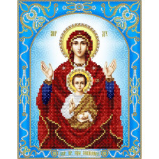 АС4-104 Ікона Божої Матері Знамення. А-строчка. Схема на тканині для вишивання бісером
