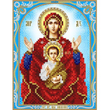 АС5-100 Ікона Божої Матері Знамення. А-строчка. Схема на тканині для вишивання бісером