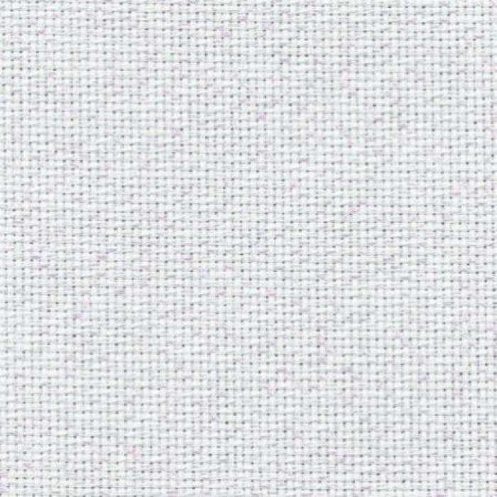 3793/11 канва, відріз 36х46 см, Fein-Aida 18 Zweigart, білий з райдужним люрексом, 100% бавовна