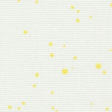 3793/1349 Канва Fein-Aida Splash 18 Zweigart, молочный с желтыми брызгами, ширина - 110 см, 100% хлопок