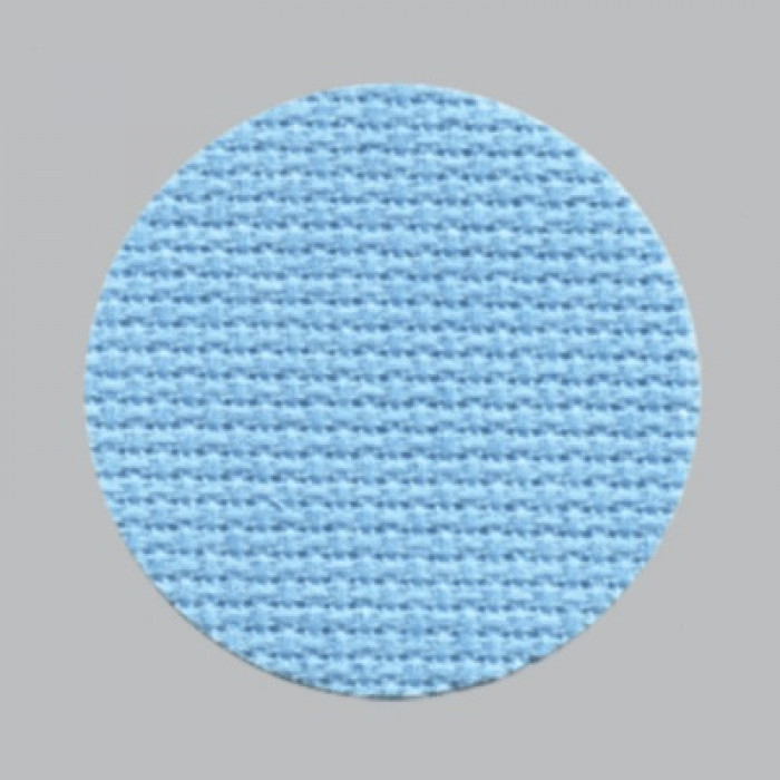 3793/503 канва, відріз 36x46 см, Fein-Aida 18 Zweigart, небесно-блакитний, 100% бавовна