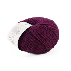 38 Пряжа Laines du Nord Holiday Tweed, 50г - 125м, баклажановий, 50% вовна, 39% акрил, 11% віскоза