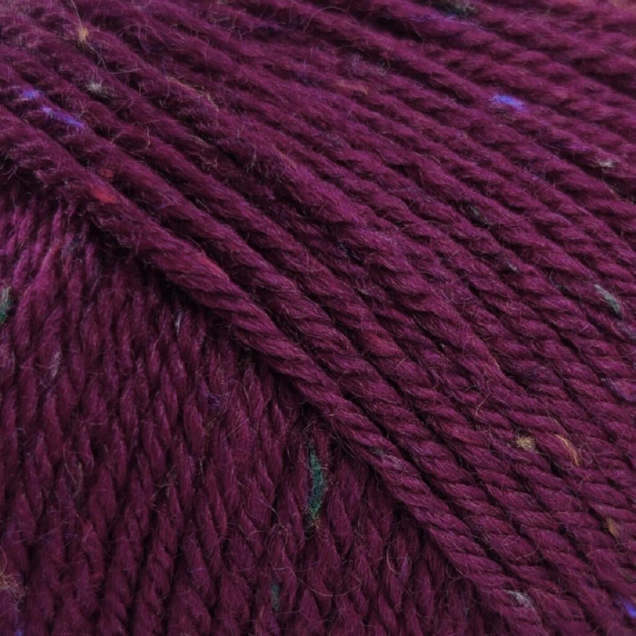 38 Пряжа Laines du Nord Holiday Tweed, 50г - 125м, баклажановий, 50% вовна, 39% акрил, 11% віскоза