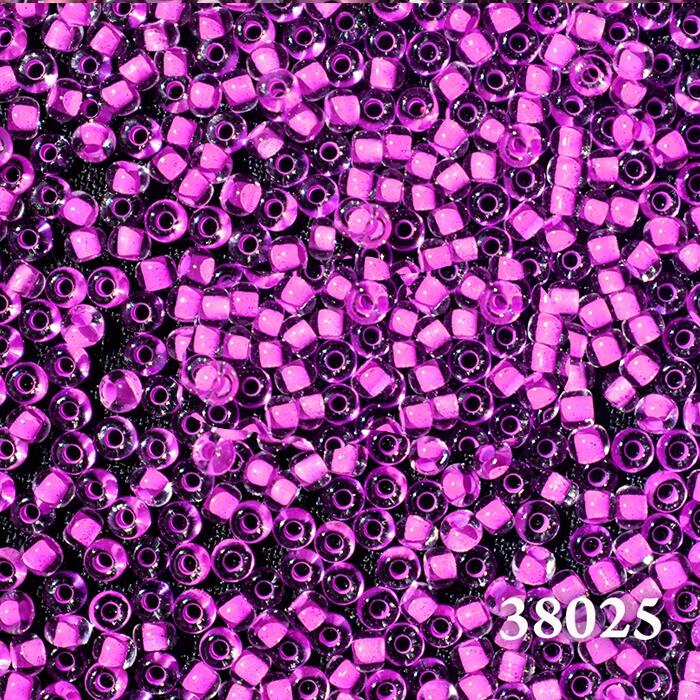 38025 10/0 чеський бісер Preciosa, 5 г, фіолетовий, кристальний з фарбованим отвором
