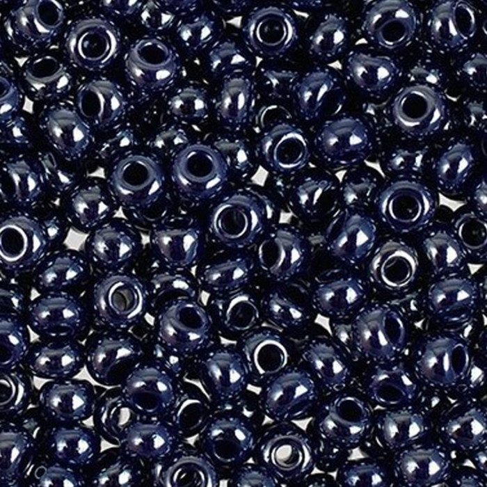 38080 10/0 чеський бісер Preciosa, 5 г, синій темний, непрозорий глазурований
