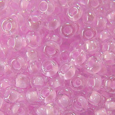 38126 10/0 чеський бісер Preciosa, 5 г, рожевий, кристальний глазурований з фарбованим отвором