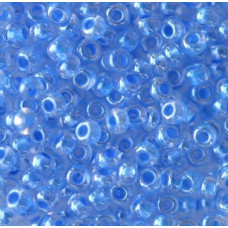 38136 10/0 чеський бісер Preciosa, 5 г, блакитний, кристальний глазурований з фарбованим отвором