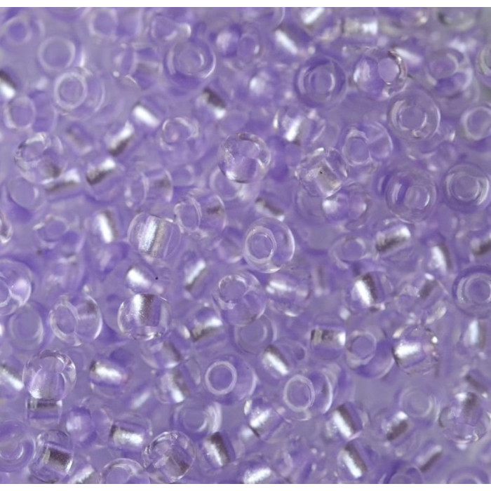 38228 10/0 чеський бісер Preciosa, 5 г, фіолетовий світлий, кристальний з перламутровим отвором