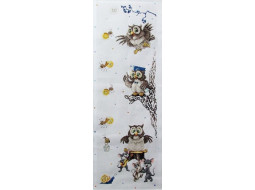 1031 Ростомір. 20х65 см. Сова. Alisena. Набір для вишивки хрестиком на Aida 16