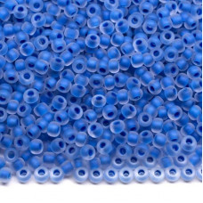 38338 matt 10/0 чеський бісер Preciosa, 5 г, синій, кристальний з фарбованим отвором матовий