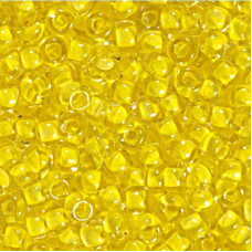 38386 10/0 чеський бісер Preciosa, 5 г, жовтий, кристальний з фарбованим отвором