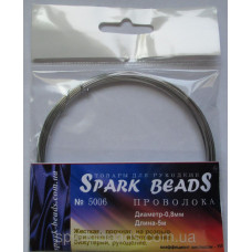 5-5006 дріт Spark Beads срібло ювелірна (0,8), 5 м