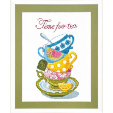 ВТ-005 Time for tea. 20x26 см. Crystal Art. Набір для вишивки хрестиком на Aida 14