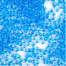 38936 10/0 чеський бісер Preciosa, 5 г, блакитний, кристальний з перламутровим отвором