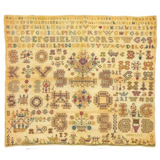 39-5490 Permin Набір для вишивки рахунковим хрестиком - Sampler anno 1761 64х54 см, Льон 35 ct