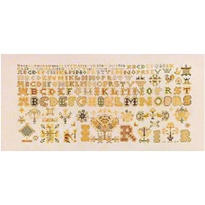 39-9412 Permin Набір для вишивки рахунковим хрестиком - Sampler 90х45 см, Льон 35 ct