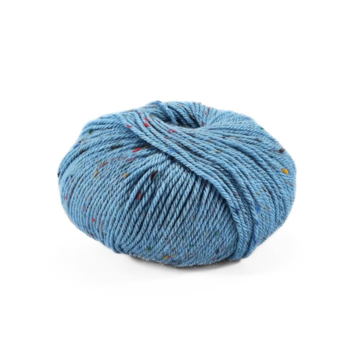 39 Пряжа Laines du Nord Holiday Tweed, 50г - 125м, блакитний, 50% вовна, 39% акрил, 11% віскоза